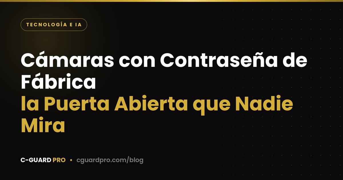 Cámaras con Contraseña de Fábrica: la Puerta Abierta que Nadie Mira