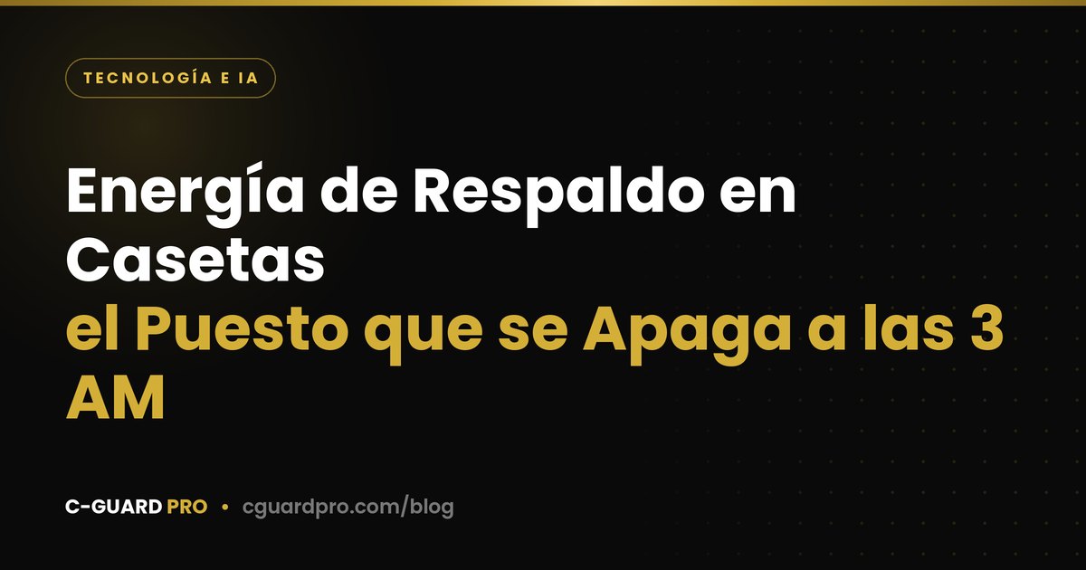 Energía de Respaldo en Casetas: el Puesto que se Apaga a las 3 AM