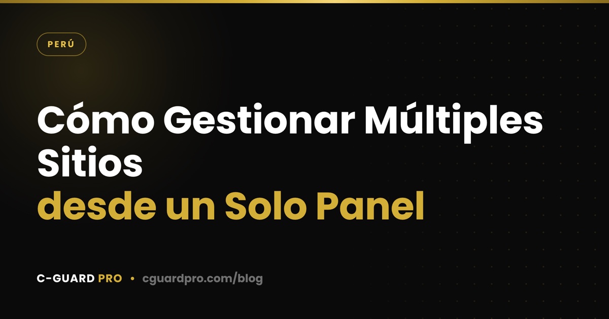 Cómo Gestionar Múltiples Sitios desde un Solo Panel
