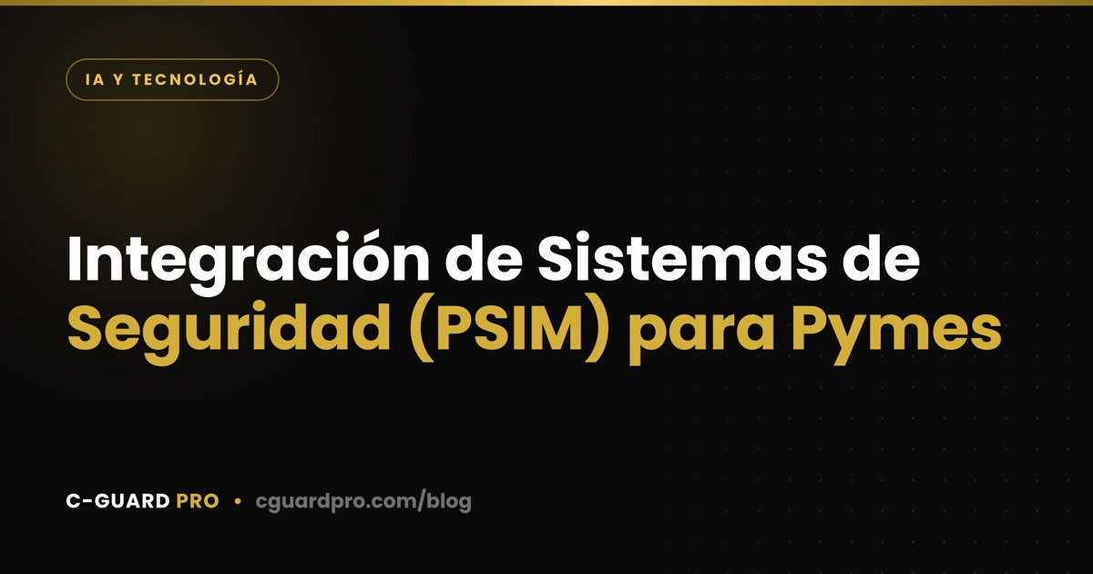 Integración de Sistemas de Seguridad (PSIM) para Pymes