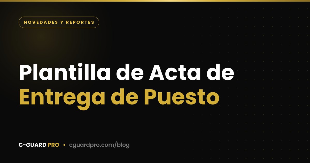 Plantilla de Acta de Entrega de Puesto