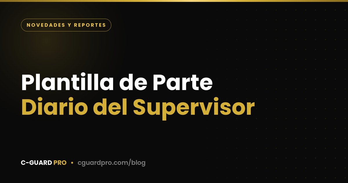 Plantilla de Parte Diario del Supervisor