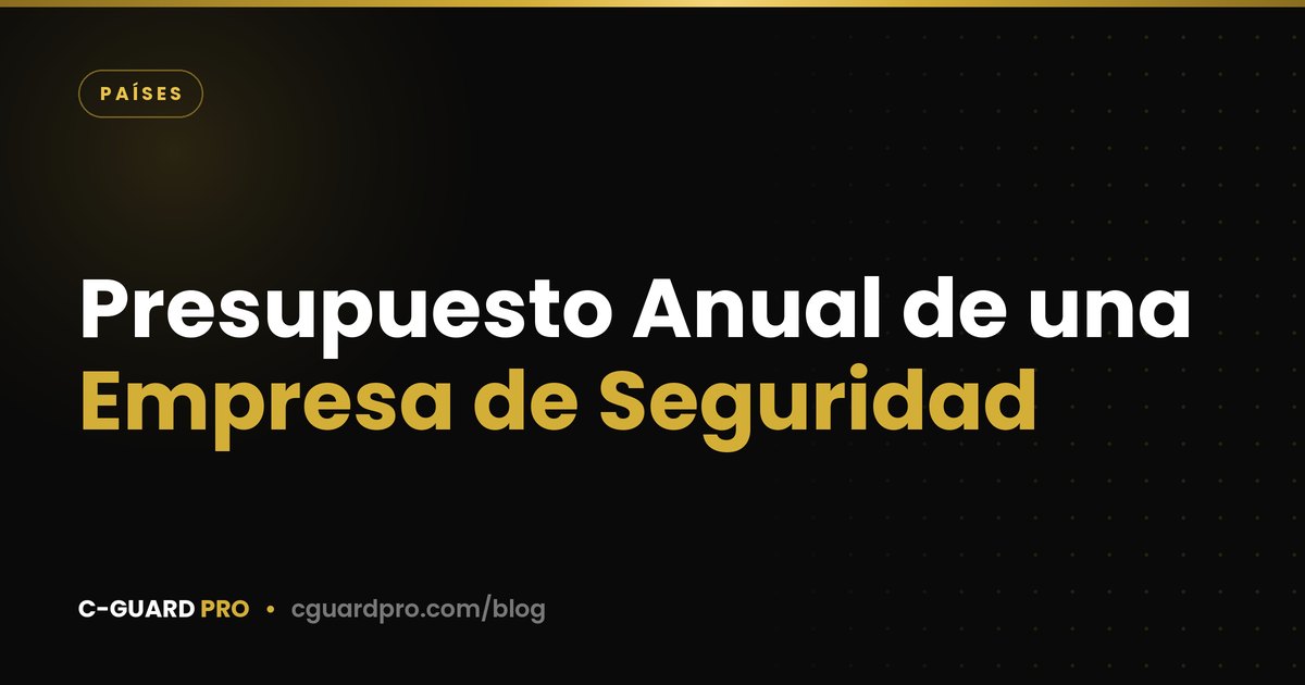Presupuesto Anual de una Empresa de Seguridad