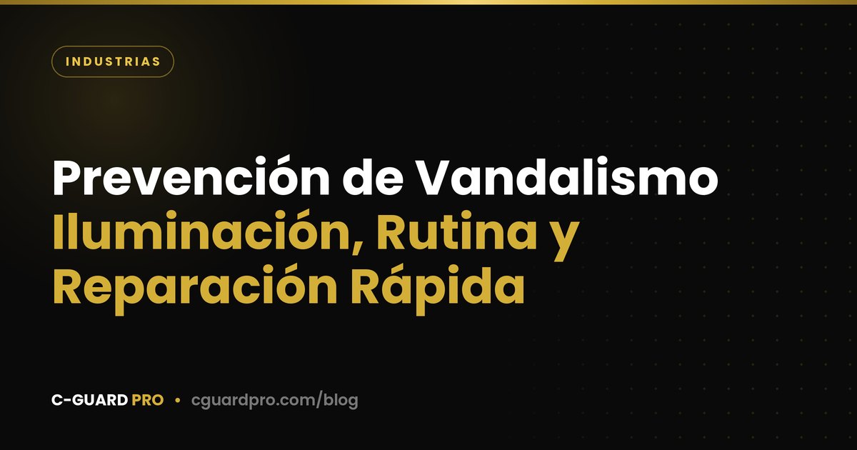 Prevención de Vandalismo: Iluminación, Rutina y Reparación Rápida