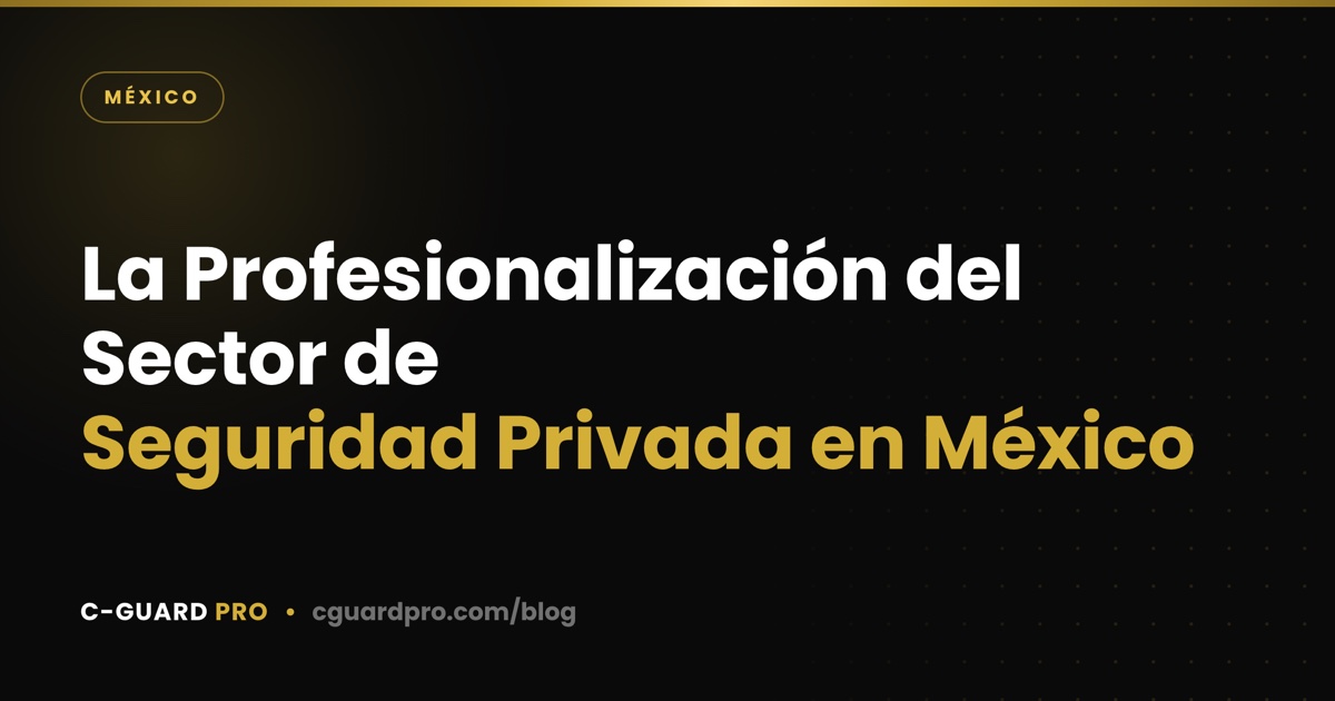 La Profesionalización del Sector de Seguridad Privada en México