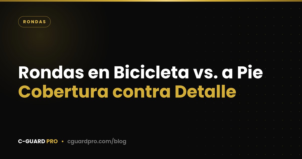 Rondas en Bicicleta vs. a Pie: Cobertura contra Detalle