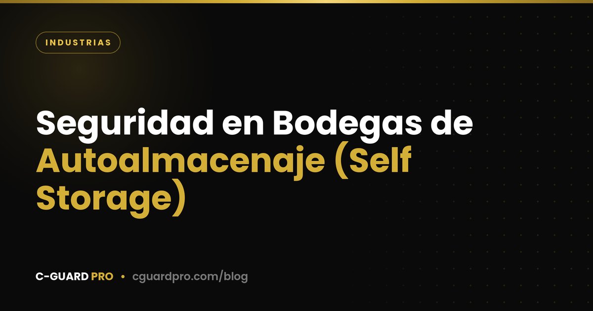 Seguridad en Bodegas de Autoalmacenaje (Self Storage)