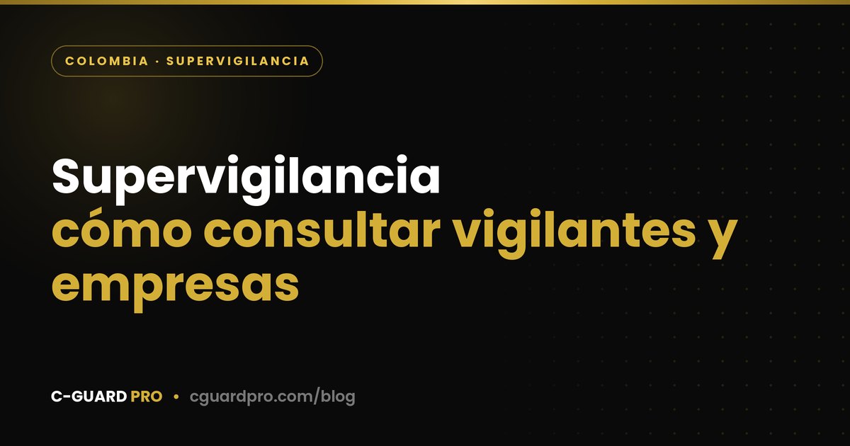Supervigilancia: Cómo Consultar Vigilantes y Empresas