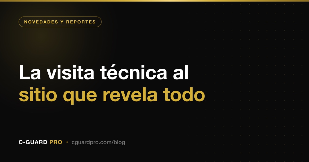 La visita técnica al sitio que revela todo